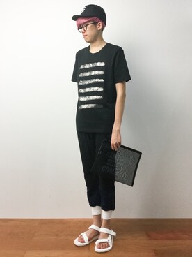 「Herschel Supply（ハーシェルサプライ）のアイテム」を使った、まっこいさん（メンズ・176cm）の夏コーディネート