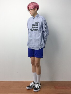 「MofM(manofmoods)（マンオブムーズ）のアイテム」を使った、まっこいさん（メンズ・176cm）の夏コーディネート