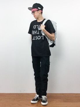 「TAKA-Q（タカキュー）のアイテム（パンツ）」を使った、まっこいさん（メンズ・176cm）の夏コーディネート