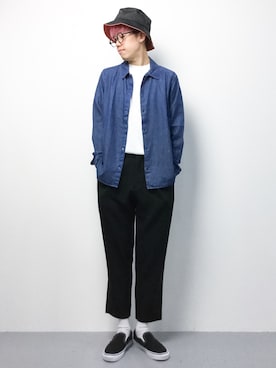 「ANAP MEN（アナップメン）のアイテム」を使った、まっこいさん（メンズ・176cm）の夏コーディネート