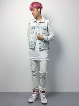 「URBAN RESEARCH Sonny Label（アーバンリサーチサニーレーベル）のアイテム（デニムジャケット）」を使った、まっこいさん（メンズ・176cm）の夏コーディネート