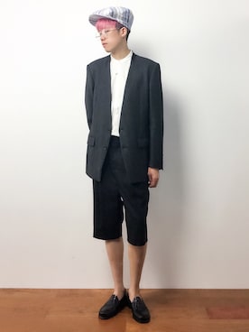 「THE TWELVE（ザ・トゥエルヴ）のアイテム」を使った、まっこいさん（メンズ・176cm）の夏コーディネート