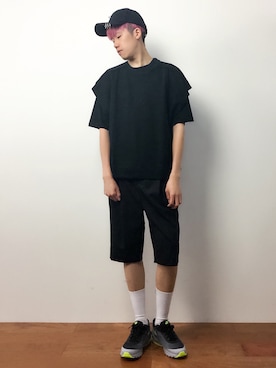 「CASPER JOHN AIVER（キャスパージョンアイバー）のアイテム（キャップ）」を使った、まっこいさん（メンズ・176cm）の夏コーディネート