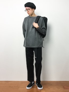 「CASPER JOHN（キャスパージョン）のアイテム（ハンチング/ベレー帽）」を使った、まっこいさん（メンズ・176cm）の夏コーディネート