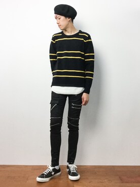 「UNIF（ユニフ）のアイテム（トップス）」を使った、まっこいさん（メンズ・176cm）の夏コーディネート