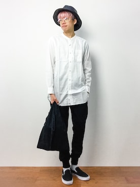 「GDC（ジーディーシー）のアイテム（ハット）」を使った、まっこいさん（メンズ・176cm）の夏コーディネート