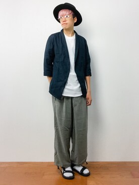 「THE TWELVE（ザ・トゥエルヴ）のアイテム」を使った、まっこいさん（メンズ・176cm）の夏コーディネート