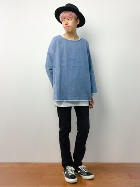 「galvanize（ガルヴァナイズ）のアイテム（トップス）」を使った、まっこいさん（メンズ・176cm）の夏コーディネート