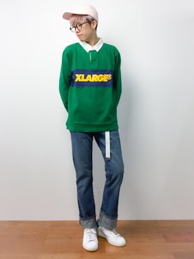 まっこいさんの「L/S RUGBY SHIRT」を使ったコーディネート