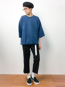 「RED KAP（レッドキャップ）のアイテム（スラックス）」を使った、まっこいさん（メンズ・176cm）の夏コーディネート