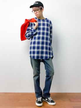 「INFIELDER DESIGN（インフィールダーデザイン）のアイテム（バッグ）」を使った、まっこいさん（メンズ・176cm）の夏コーディネート