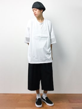 「wonderland（ワンダーランド）のアイテム（帽子）」を使った、まっこいさん（メンズ・176cm）の夏コーディネート