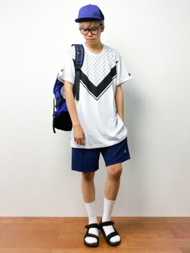 「DETAILS（ディテールズ）のアイテム（トップス）」を使った、まっこいさん（メンズ・176cm）の夏コーディネート