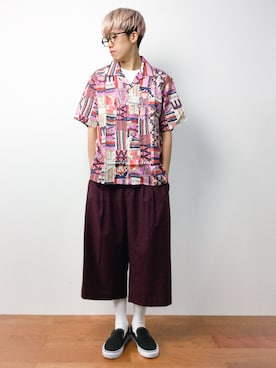 「FTC（エフティーシー）のアイテム（トップス）」を使った、まっこいさん（メンズ・176cm）の夏コーディネート