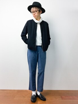 「アイテム（MA-1）」を使った、まっこいさん（メンズ・176cm・20代）の夏コーディネート