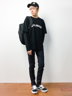 「Re Youth（リユース）のアイテム」を使った、まっこいさん（メンズ・176cm）の夏コーディネート