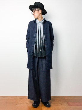 「603（ロクマルサン）のアイテム（デニムパンツ）」を使った、まっこいさん（メンズ・176cm）の夏コーディネート