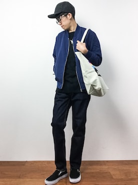 「SHIPS GENERAL SUPPLY（シップスジェネラルサプライ）のアイテム（ブルゾン）」を使った、まっこいさん（メンズ・176cm）の夏コーディネート