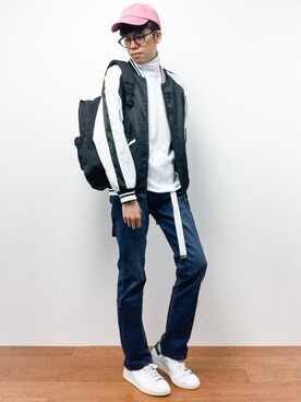 「green label relaxing（グリーンレーベルリラクシング）のアイテム（キャップ）」を使った、まっこいさん（メンズ・176cm）の秋コーディネート