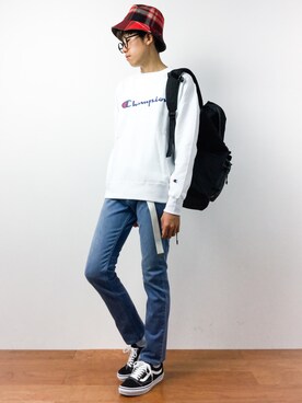 「WOOLRICH（ウールリッチ）のアイテム（帽子）」を使った、まっこいさん（メンズ・176cm）の秋コーディネート