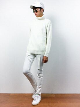 「JACKROSE（ジャックローズ）のアイテム（キャップ）」を使った、まっこいさん（メンズ・176cm）の秋コーディネート