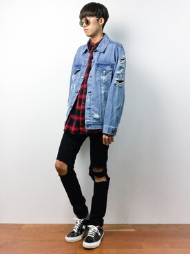 「LEGENDA（レジェンダ）のアイテム（ジャケット/アウター）」を使った、まっこいさん（メンズ・176cm）の秋コーディネート