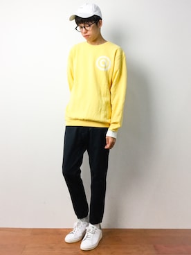 「Chica（チカ）のアイテム（帽子）」を使った、まっこいさん（メンズ・176cm）の秋コーディネート