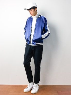 「Chica（チカ）のアイテム（帽子）」を使った、まっこいさん（メンズ・176cm）の秋コーディネート