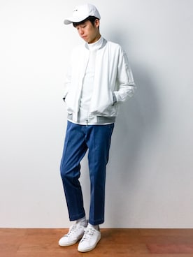 「アイテム（MA-1）」を使った、まっこいさん（メンズ・176cm・20代）の秋コーディネート