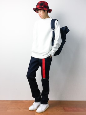 「SUNDUCK（サンダック）のアイテム」を使った、まっこいさん（メンズ・176cm）の秋コーディネート