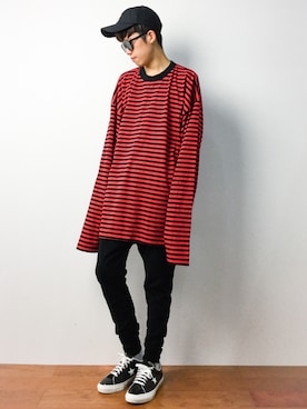 「L.H.P Private Brand（エルエイチピープライベートブランド）のアイテム（帽子）」を使った、まっこいさん（メンズ・176cm）の秋コーディネート