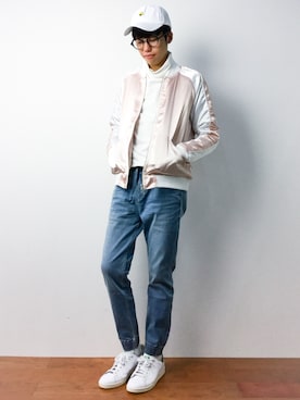 「L.H.P Private Brand（エルエイチピープライベートブランド）のアイテム（帽子）」を使った、まっこいさん（メンズ・176cm）の秋コーディネート