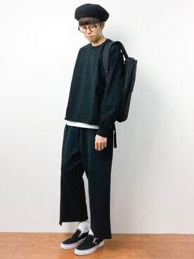 「RACAL（ラカル）のアイテム（ハンチング/ベレー帽）」を使った、まっこいさん（メンズ・176cm）の秋コーディネート