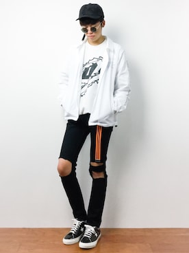 「CASPER JOHN（キャスパージョン）のアイテム（帽子）」を使った、まっこいさん（メンズ・176cm）の秋コーディネート
