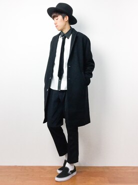 「EN ROUTE（アンルート）のアイテム（その他パンツ）」を使った、まっこいさん（メンズ・176cm）の秋コーディネート