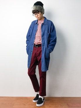 「SEVENDAYS=SUNDAY（セブンデイズサンデイ）のアイテム（ジャケット/アウター）」を使った、まっこいさん（メンズ・176cm）の秋コーディネート