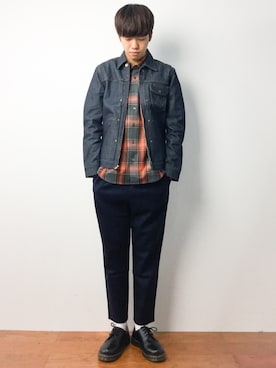 「nonnative（ノンネイティブ）のアイテム（ブルゾン）」を使った、まっこいさん（メンズ・176cm）の秋コーディネート