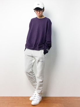 「Dickies（ディッキーズ）のアイテム（帽子）」を使った、まっこいさん（メンズ・176cm）の秋コーディネート
