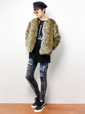 「KaneZ（ケインズ）のアイテム（ハンチング/ベレー帽）」を使った、まっこいさん（メンズ・176cm）の秋コーディネート