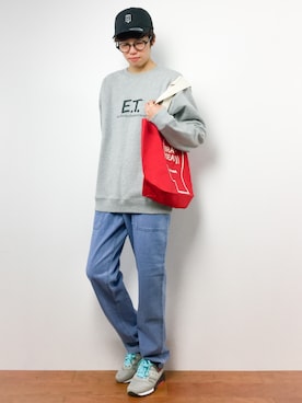 「CHUMS（チャムス）のアイテム（パンツ）」を使った、まっこいさん（メンズ・176cm）の秋コーディネート
