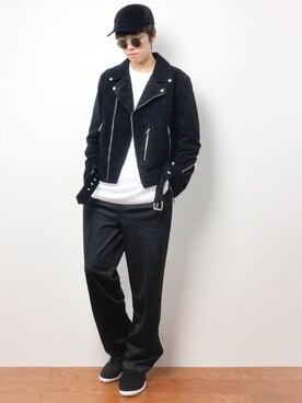 「Steven Alan（スティーブンアラン）のアイテム（キャップ）」を使った、まっこいさん（メンズ・176cm）の秋コーディネート