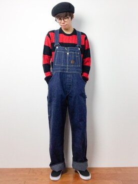 「HARE（ハレ）のアイテム（ハンチング/ベレー帽）」を使った、まっこいさん（メンズ・176cm）の秋コーディネート