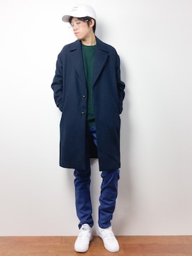 「WISM（ウィズム）のアイテム（帽子）」を使った、まっこいさん（メンズ・176cm）の秋コーディネート
