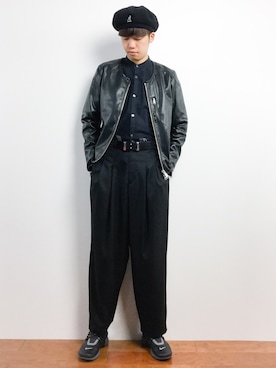 「AZUL by moussy（アズールバイマウジー）のアイテム（ブルゾン）」を使った、まっこいさん（メンズ・176cm）の秋コーディネート