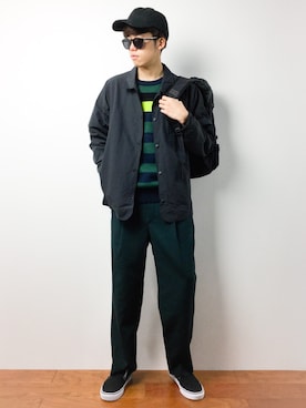 「WILD THINGS（ワイルドシングス）のアイテム（その他アウター）」を使った、まっこいさん（メンズ・176cm）の秋コーディネート