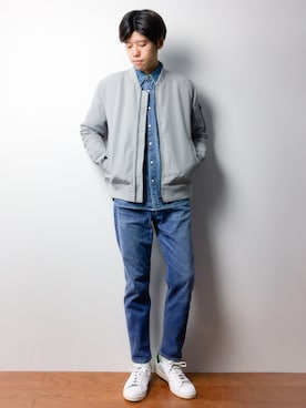「UP START（アップスタート）のアイテム（ジャケット/アウター）」を使った、まっこいさん（メンズ・176cm）の秋コーディネート