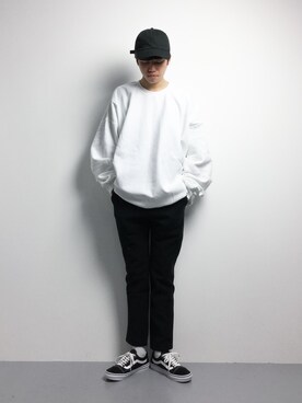 「unrelaxing（アンリラクシング）のアイテム（スウェット）」を使った、まっこいさん（メンズ・176cm）の冬コーディネート