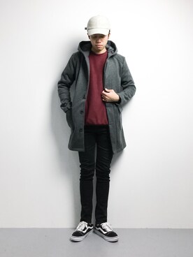 「HVC（エイチブイシー）のアイテム（ジャケット/アウター）」を使った、まっこいさん（メンズ・176cm）の冬コーディネート