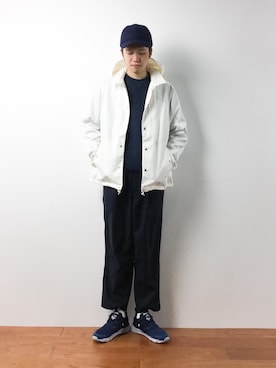 「koe（コエ）のアイテム（帽子）」を使った、まっこいさん（メンズ・176cm）の冬コーディネート