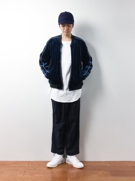 「koe（コエ）のアイテム（帽子）」を使った、まっこいさん（メンズ・176cm）の冬コーディネート
